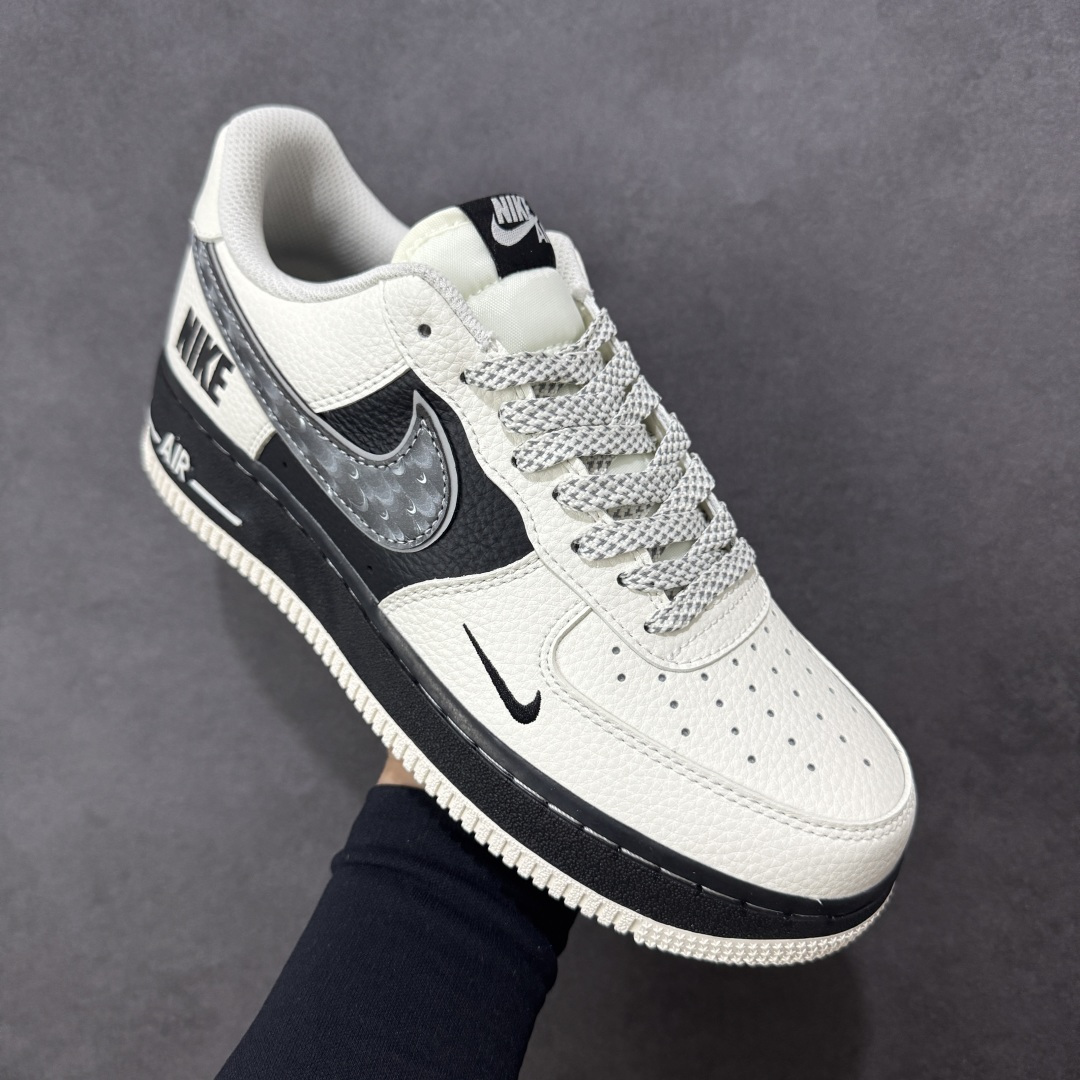 【纯原】Nike Air Force 1 '07 Low “雾灰拼黑”空军一号 高端定制 低帮 运动鞋做