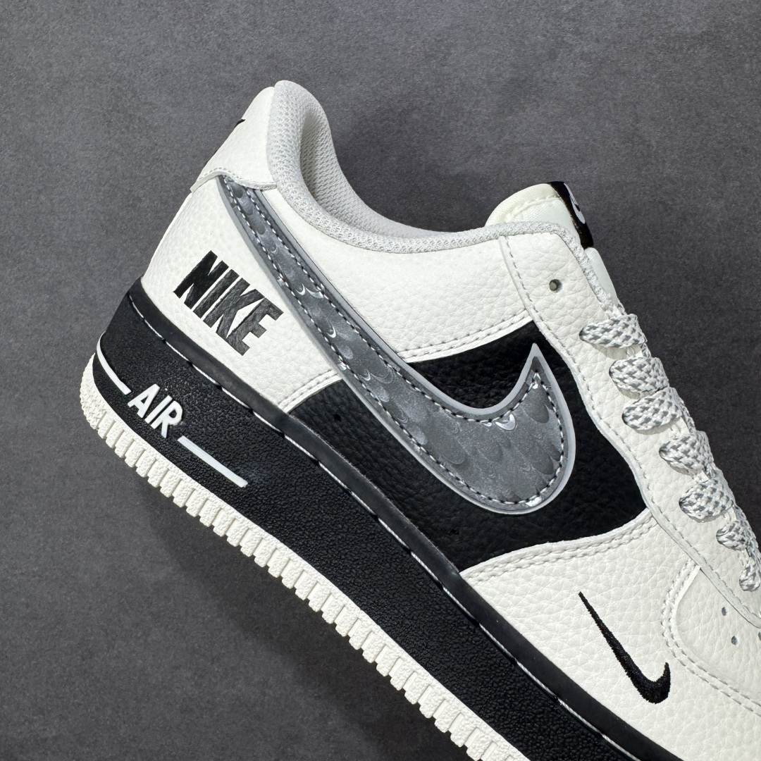 【纯原】Nike Air Force 1 '07 Low “雾灰拼黑”空军一号 高端定制 低帮 运动鞋做