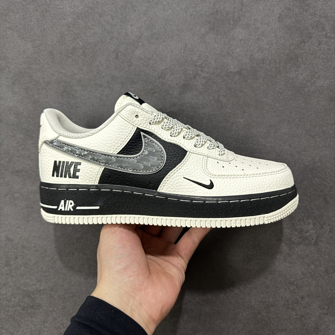 【纯原】Nike Air Force 1 '07 Low “雾灰拼黑”空军一号 高端定制 低帮 运动鞋做