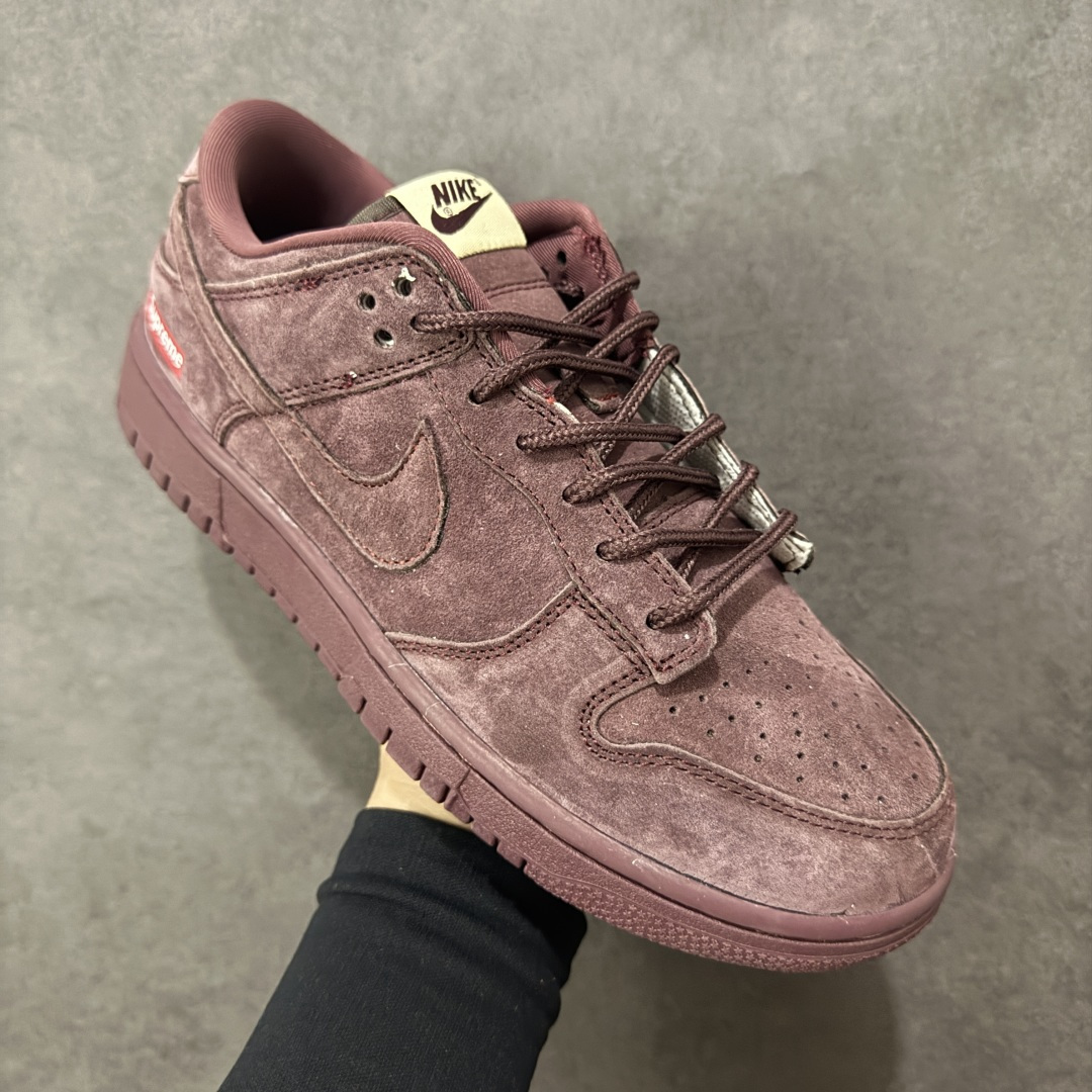 【纯原】Supreme x Nike Dunk SB Low Sup x 耐克 SB 低帮 联名酒红 鞋