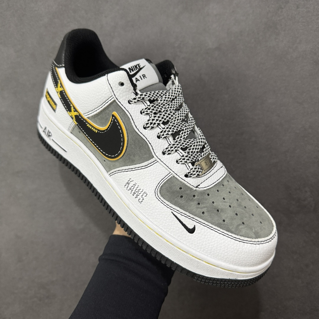 【纯原】NIke Air Force 1 '07 Low “Supreme联名——白灰黄边勾”空军一号 