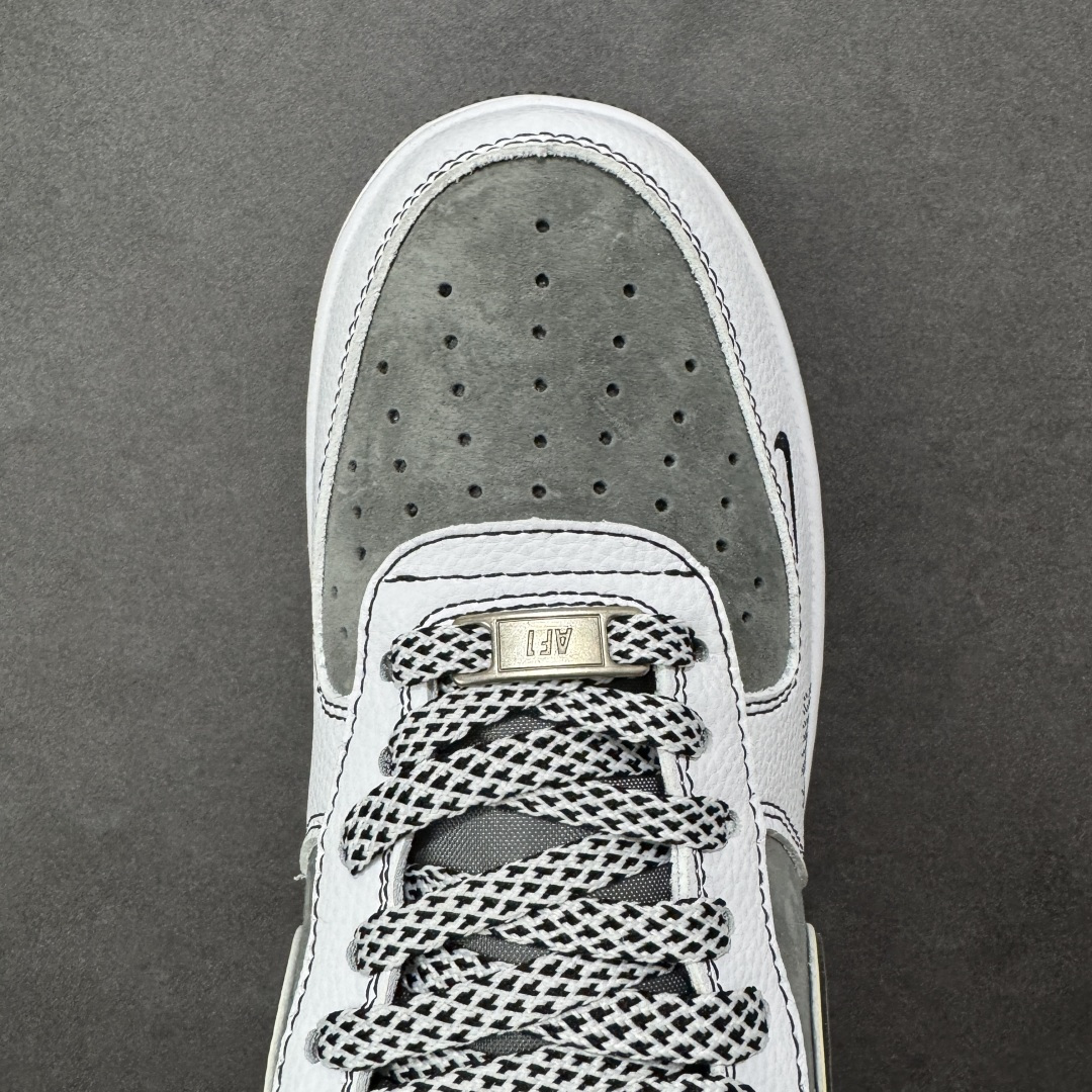 【纯原】NIke Air Force 1 '07 Low “Supreme联名——白灰黄边勾”空军一号 