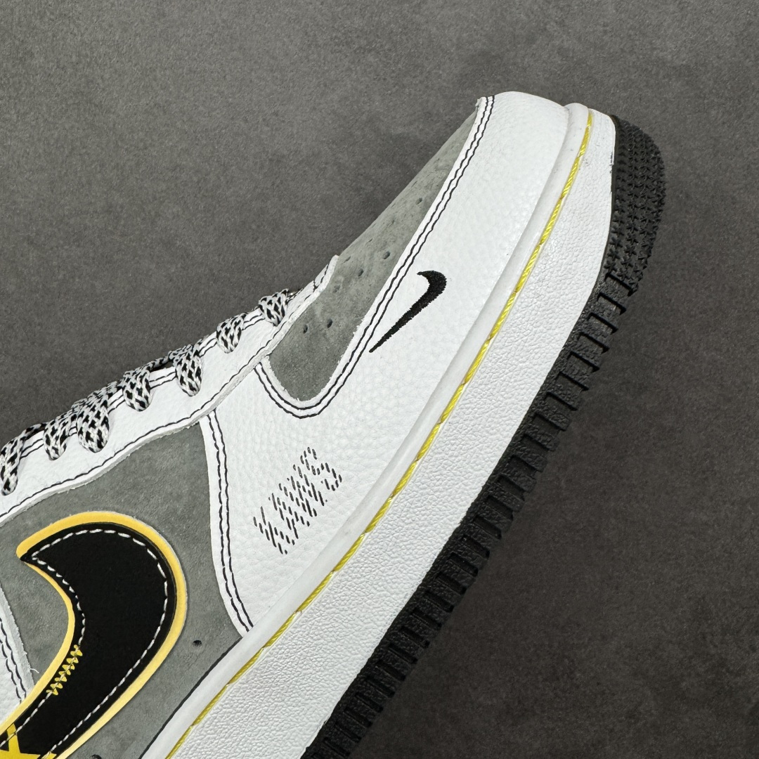 【纯原】NIke Air Force 1 '07 Low “Supreme联名——白灰黄边勾”空军一号 