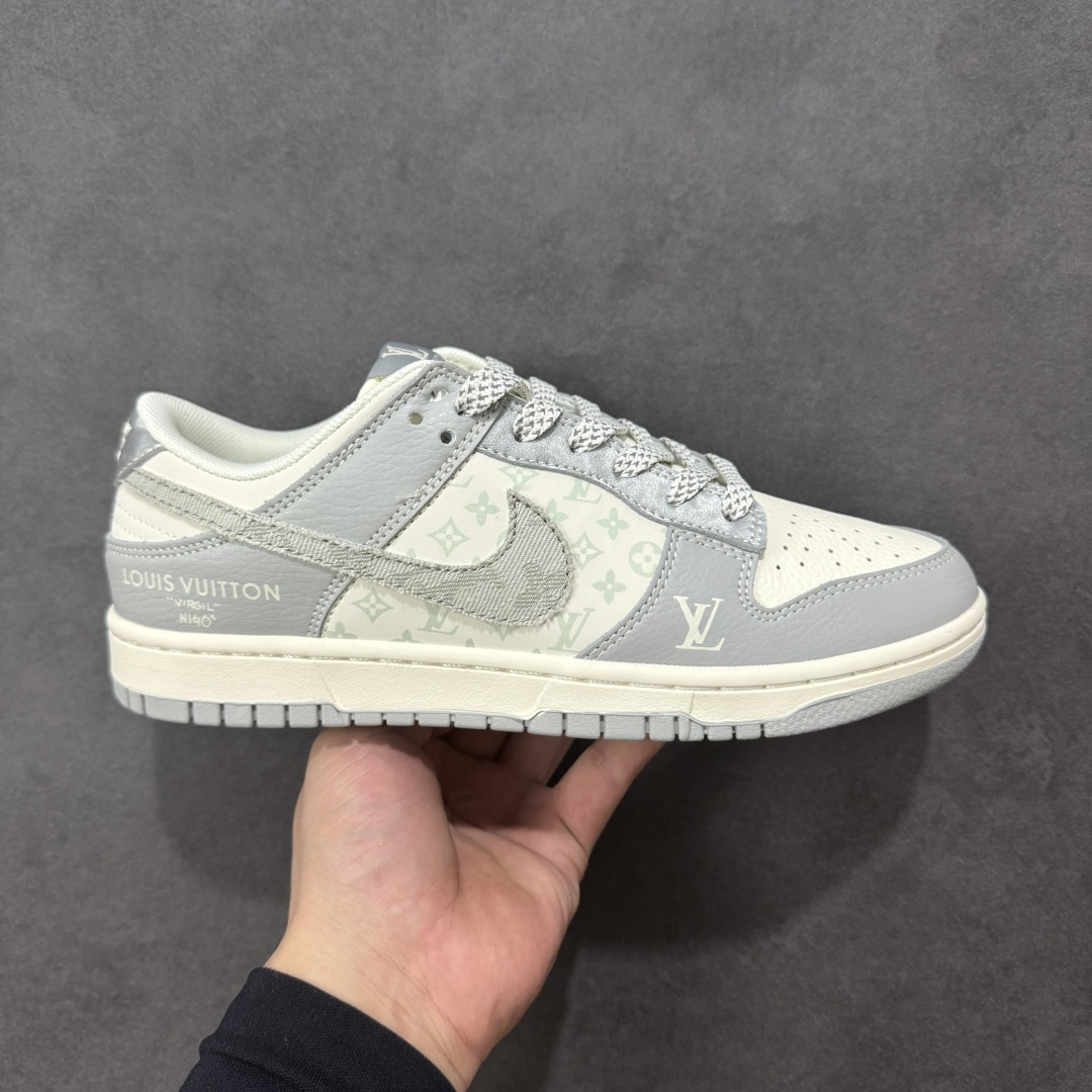 【纯原】Nike SB Dunk Low“LV联名——牛仔百搭灰” 周年高端定制 低帮休闲板鞋 定制鞋盒