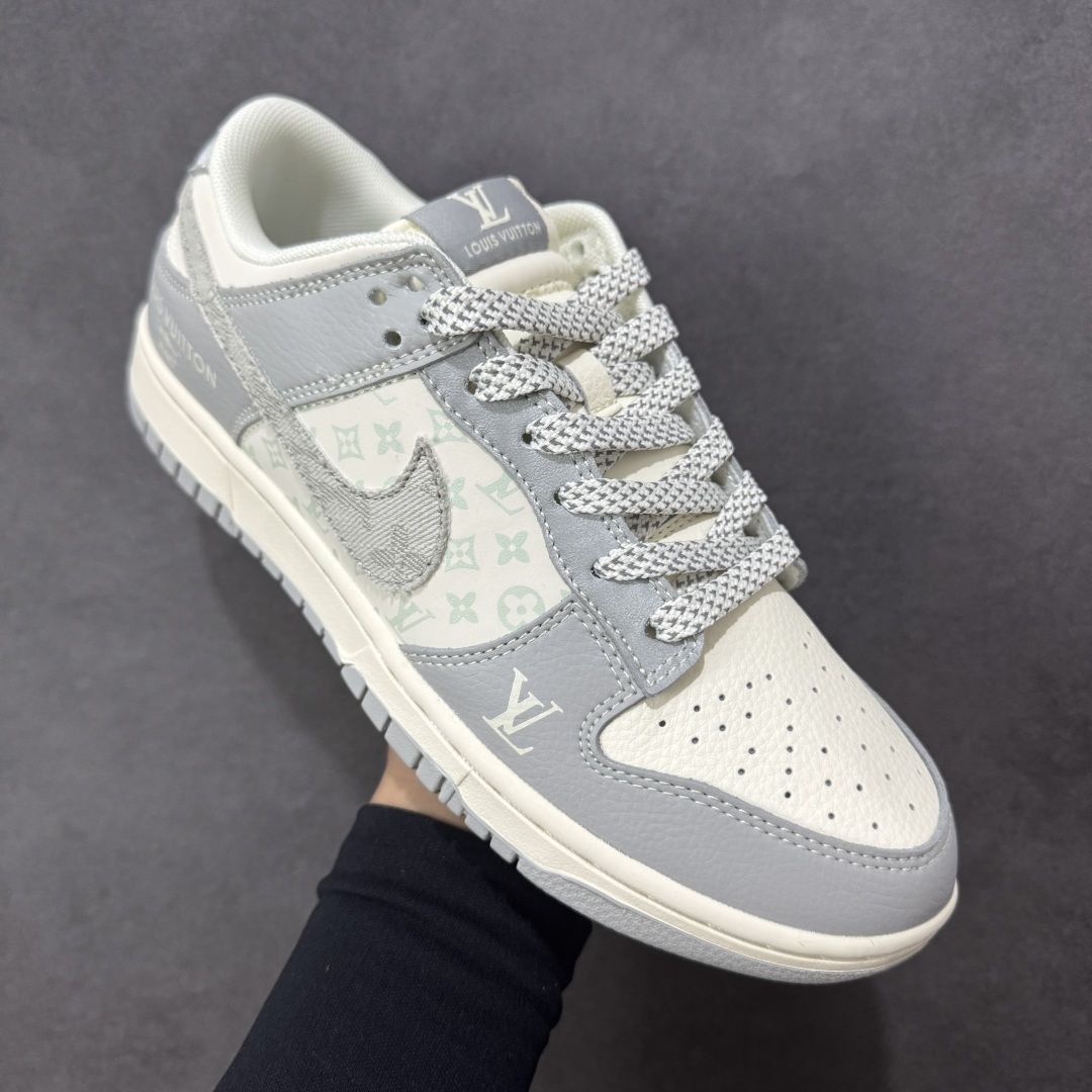 【纯原】Nike SB Dunk Low“LV联名——牛仔百搭灰” 周年高端定制 低帮休闲板鞋 定制鞋盒