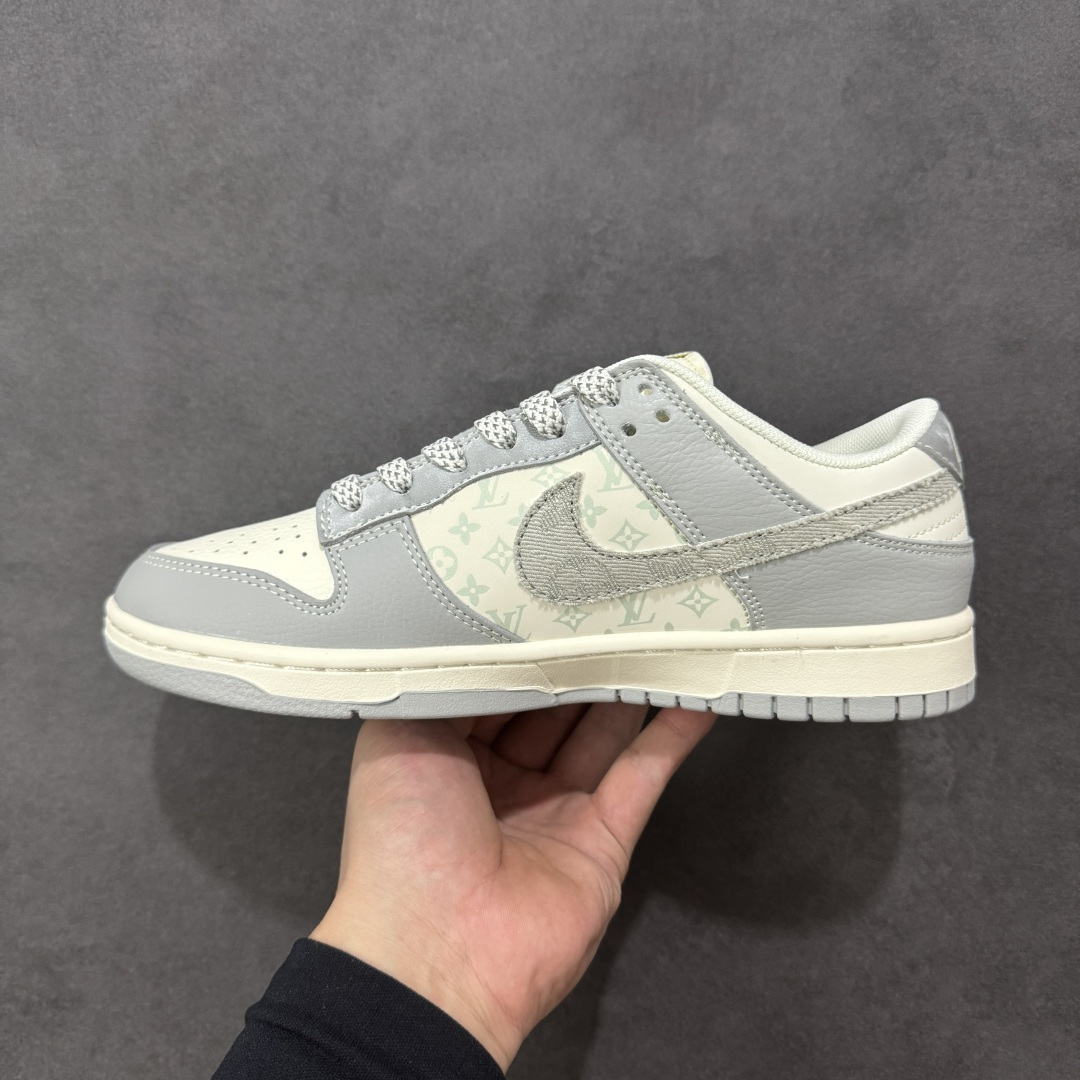 【纯原】Nike SB Dunk Low“LV联名——牛仔百搭灰” 周年高端定制 低帮休闲板鞋 定制鞋盒