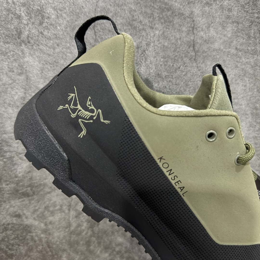 【纯原】Arcteryx始祖鸟 Konseal Shoe 舒适 防滑耐磨透气支撑抓地 登山鞋 沙色 黑绿