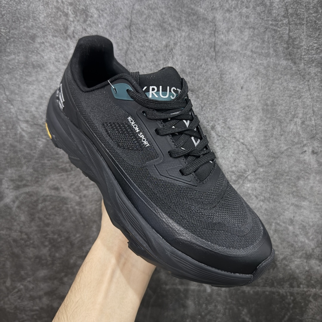 【纯原】 Kolon Sport 可隆 户外功能鞋系列黑色 抓地V底巴斯夫轻盈KRUST越野跑鞋市售唯一
