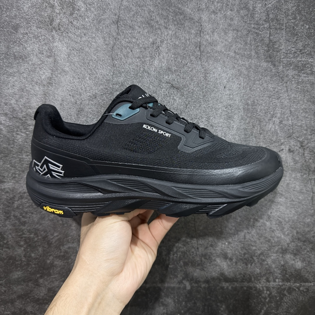 【纯原】 Kolon Sport 可隆 户外功能鞋系列黑色 抓地V底巴斯夫轻盈KRUST越野跑鞋市售唯一