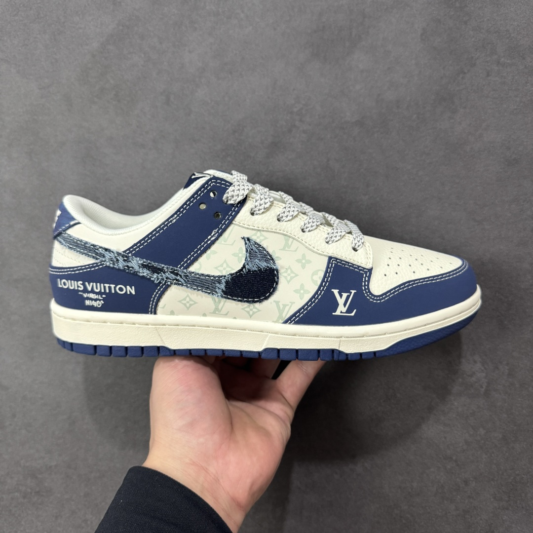 【纯原】NK SB Dunk Low LV联名 做旧牛仔勾 周年高端定制 低帮休闲板鞋#定制鞋盒 大厂纯