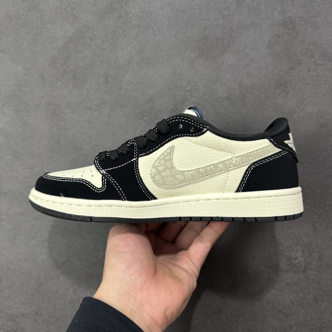 【纯原】Air Jordan 1 Low AJ1 乔1 斯图西联名 倒钩高端定制 低帮复古篮球鞋#定制鞋