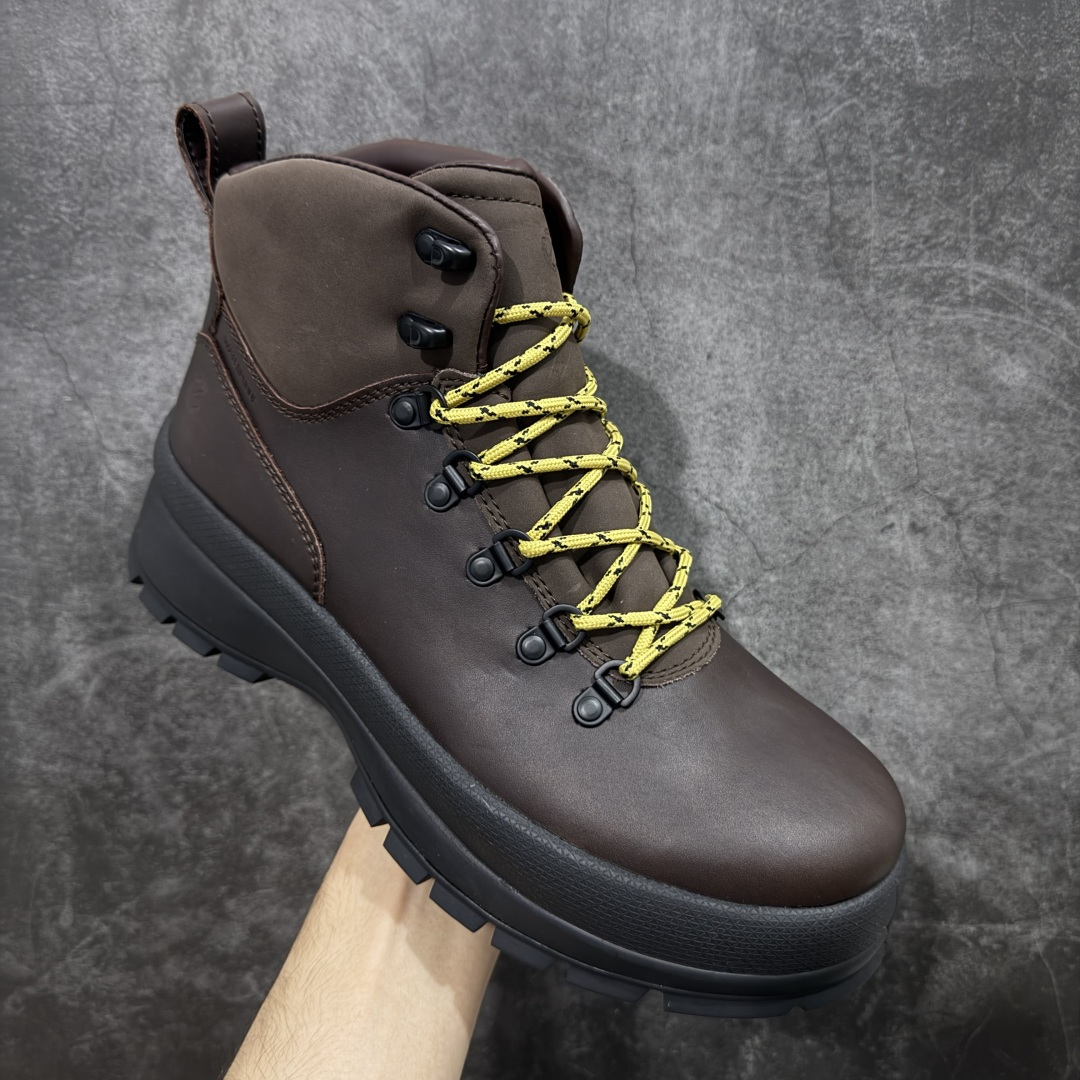 【纯原】ecco爱步 踪迹30 牛皮 时尚百搭 高帮 生活休闲鞋马丁靴 独家注塑工艺 渠道原单 实体代购