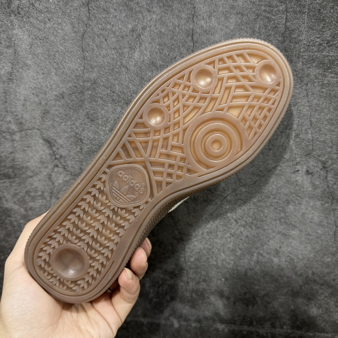 【纯原】Adidas Handball Spezial 阿迪达斯经典款牛皮复古休闲板鞋 棕白生胶 KI5