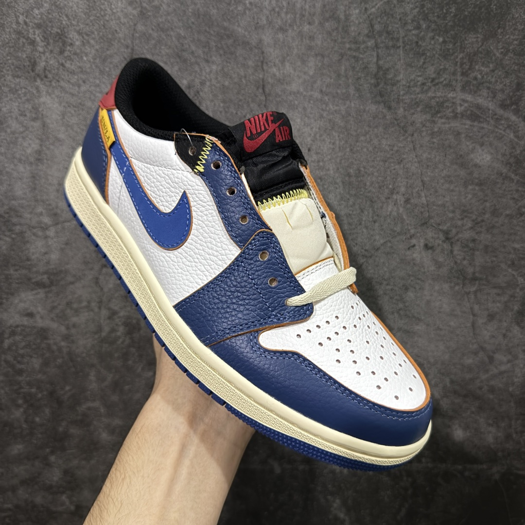 【纯原】Union x Air Jordan 低帮白蓝红 AJ1低邦 男女同款 乔丹篮球鞋系列 HQ69