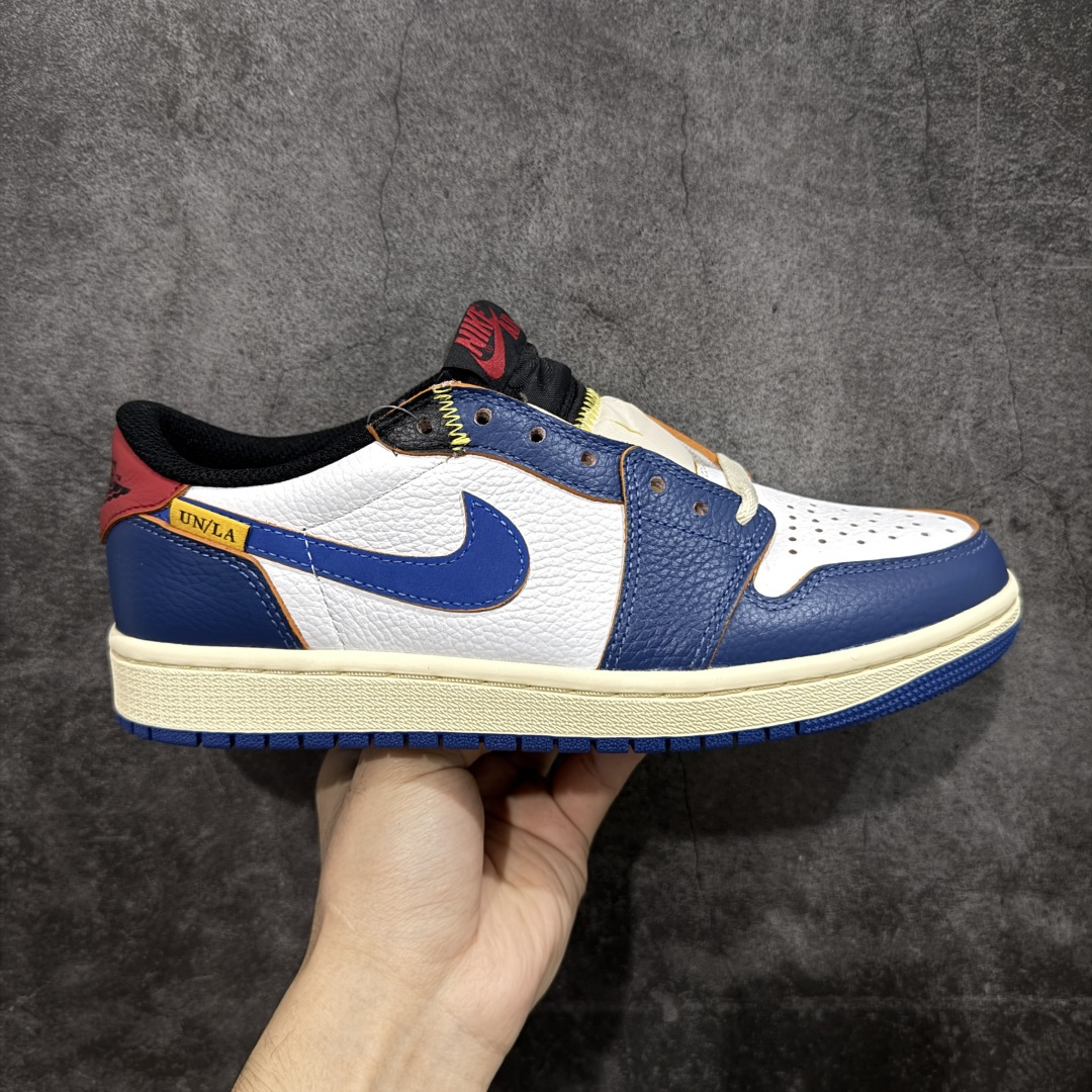 【纯原】Union x Air Jordan 低帮白蓝红 AJ1低邦 男女同款 乔丹篮球鞋系列 HQ69
