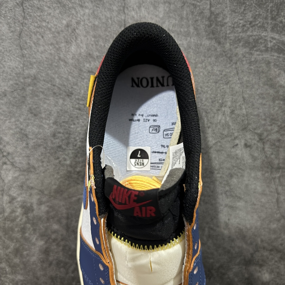 【纯原】Union x Air Jordan 低帮白蓝红 AJ1低邦 男女同款 乔丹篮球鞋系列 HQ69