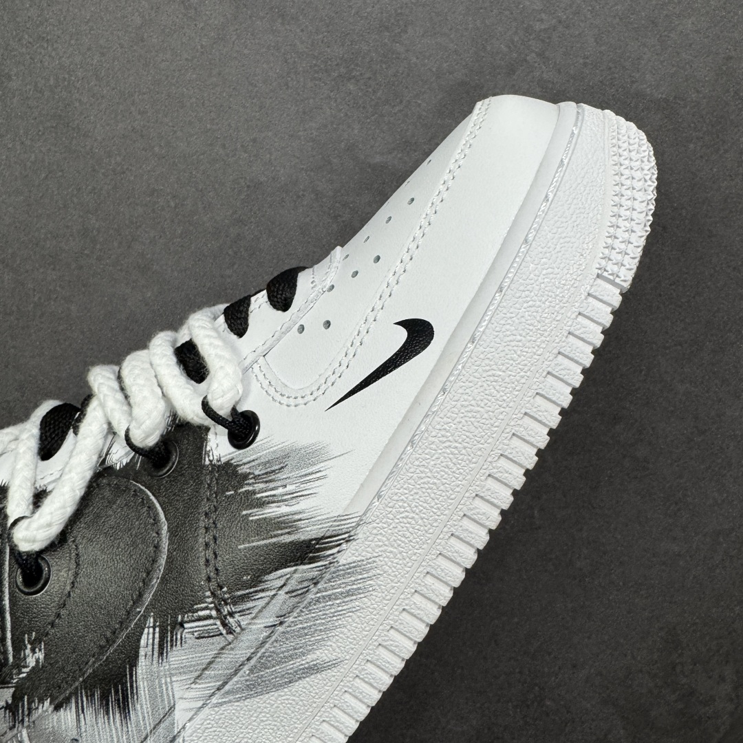 【纯原】Nike Air Force 1 '07 Low Smile 墨趣 空军一号低帮休闲板鞋#采用黑
