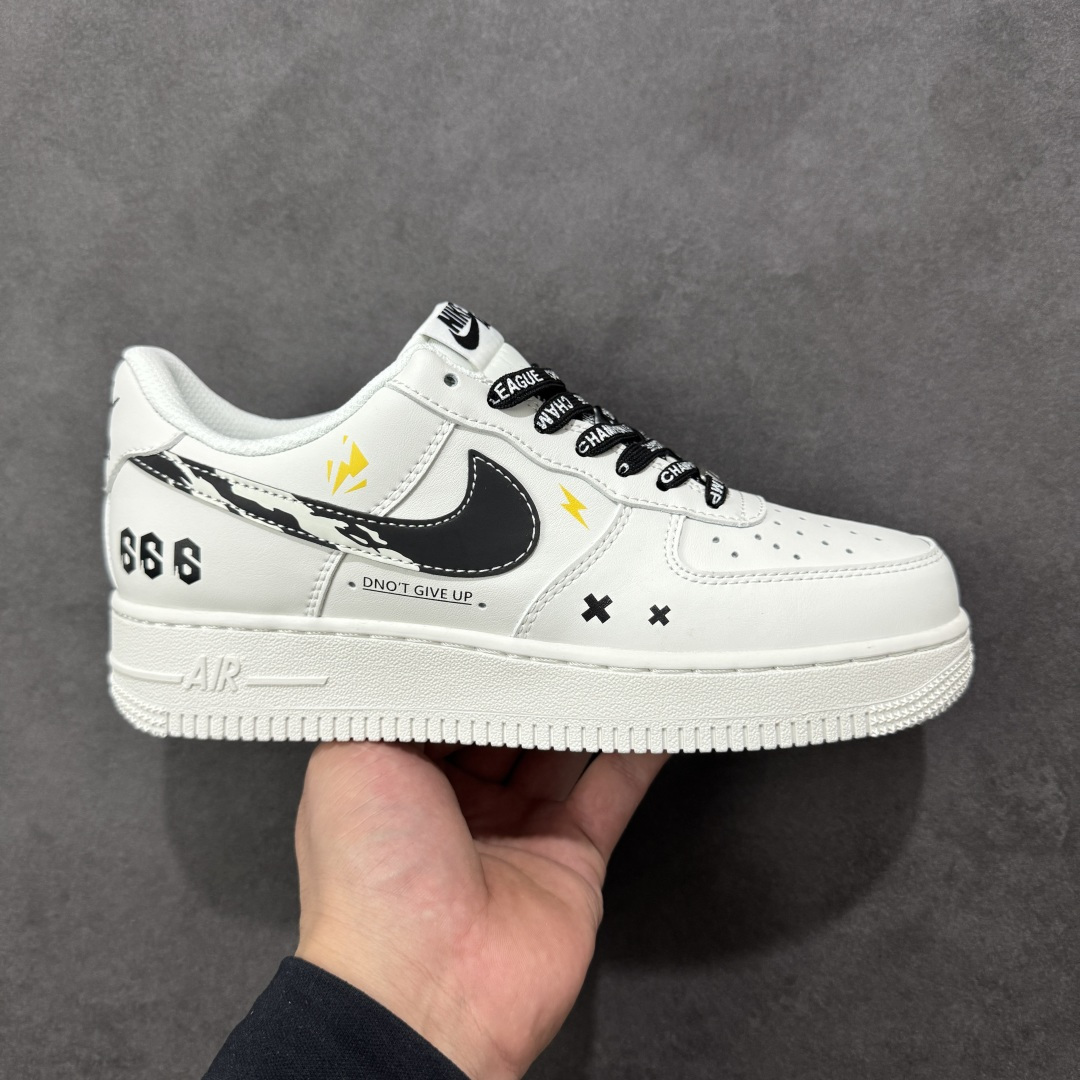【纯原】Nike Air Force 1 '07 Low 白黑条形码 空军一号低帮休闲板鞋#原楦头原纸板