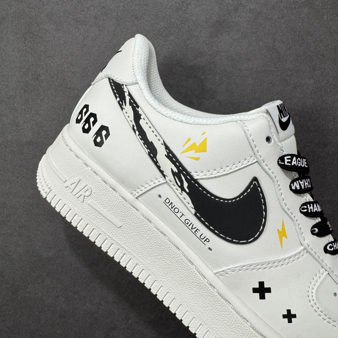 【纯原】Nike Air Force 1 '07 Low 白黑条形码 空军一号低帮休闲板鞋#原楦头原纸板
