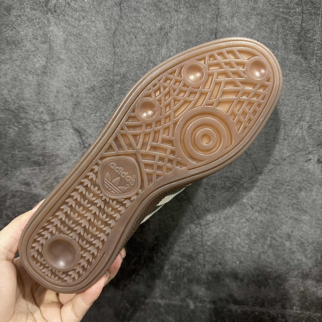 【纯原】Adidas Handball Spezial 阿迪达斯经典款牛皮复古休闲板鞋 墨绿白生胶 KI