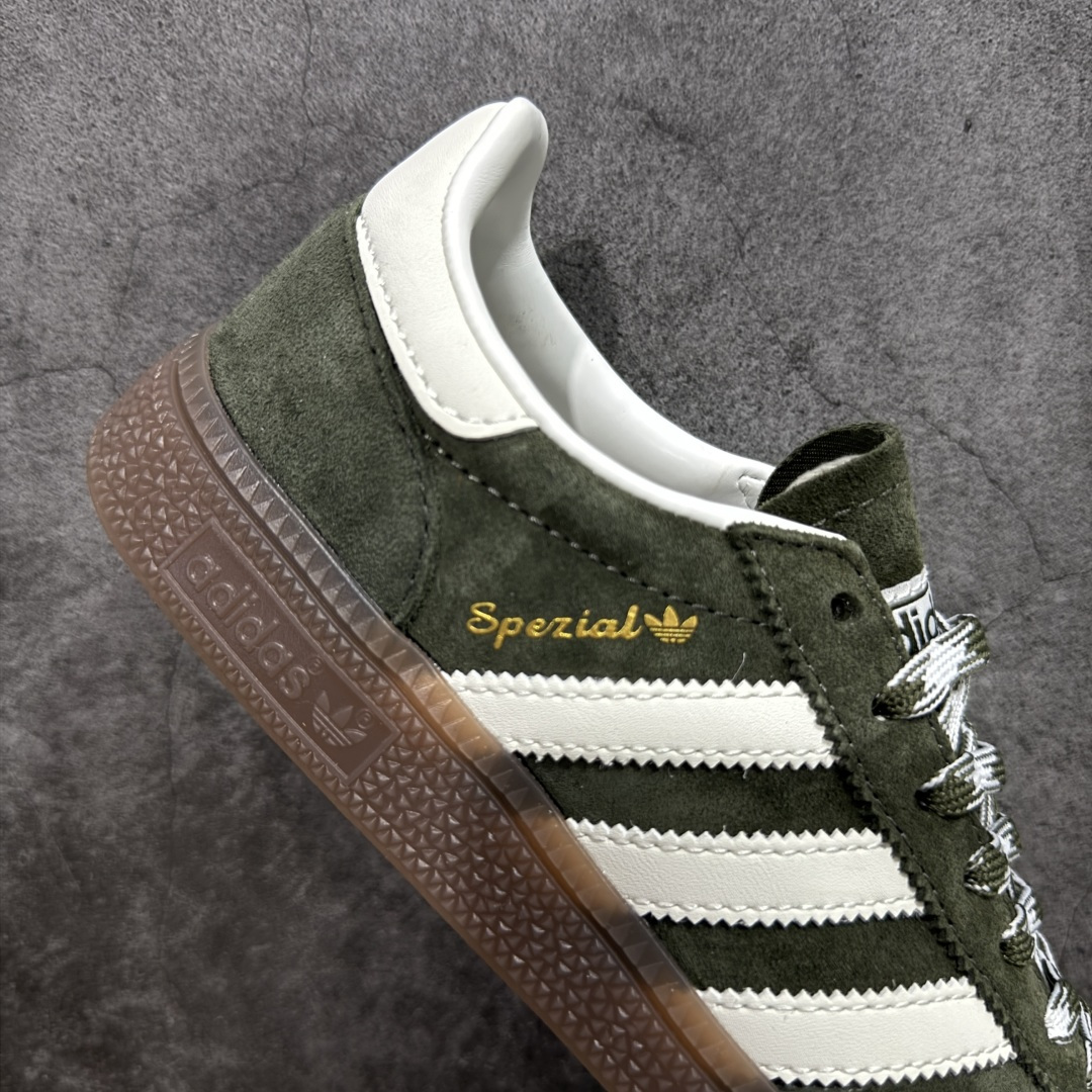 【纯原】Adidas Handball Spezial 阿迪达斯经典款牛皮复古休闲板鞋 墨绿白生胶 KI
