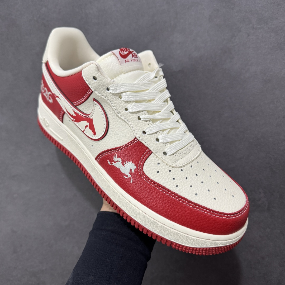 【纯原】Nike Air Force 1'07 Low 马年联名 荔纹红马 空军一号低帮休闲板鞋 XL1