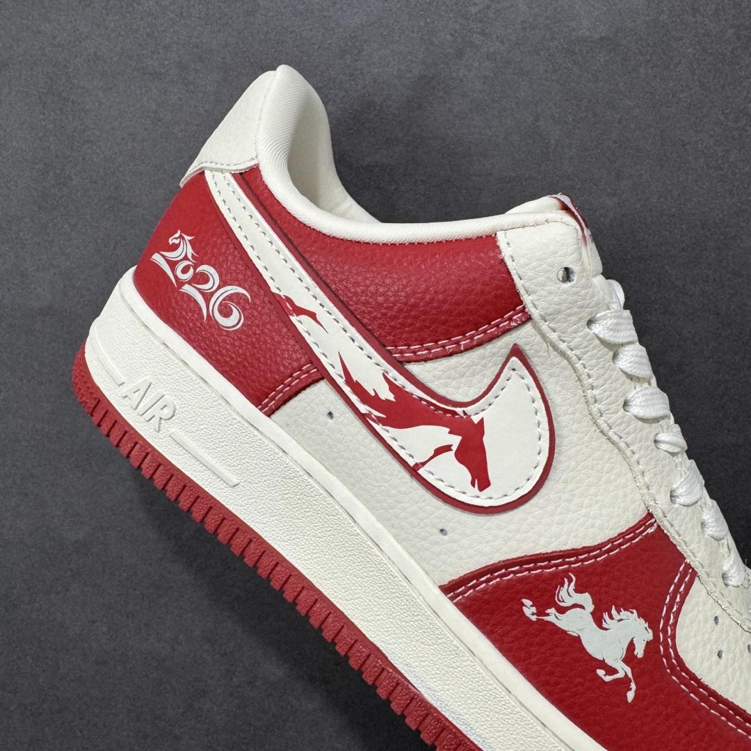 【纯原】Nike Air Force 1'07 Low 马年联名 荔纹红马 空军一号低帮休闲板鞋 XL1
