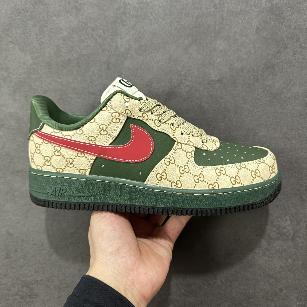 【纯原】Nike Air Force 1'07 Low 古驰联名 花纹红勾 空军一号低帮休闲板鞋#原楦头
