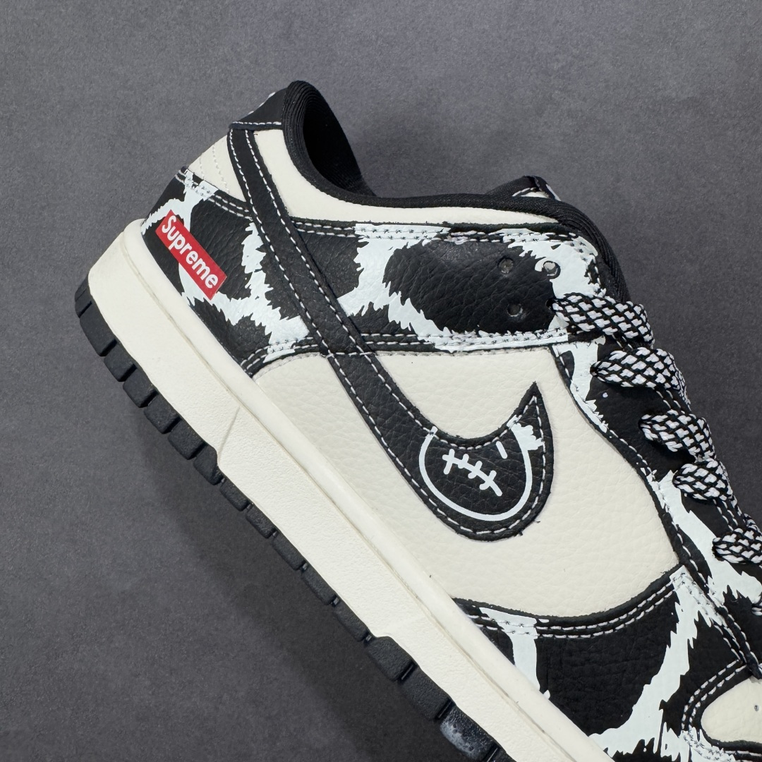 【纯原】Nike SB Dunk Low “Supreme联名——鬼脸米黑奶牛” 高端定制 低帮休闲板鞋