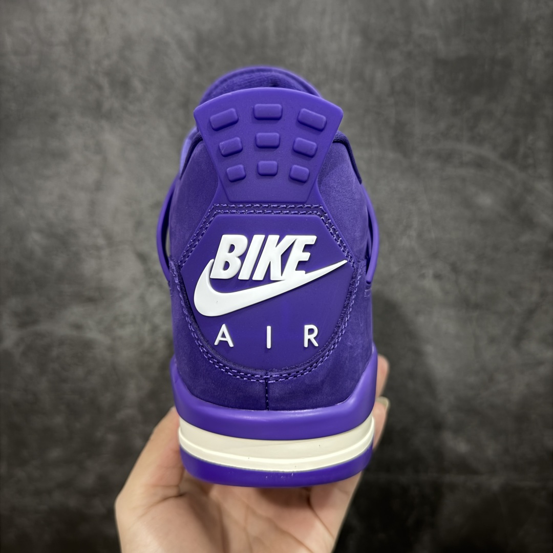 图片[4]-【美版GX纯原】Nigel Sylvester x Air Jordan AJ4 “Brick by Brick” 联名紫砖 货号：HF4340-500 全新批次 重点区分市面 真正砖面纹路 区别市面版本 正确细节 卡色无色差 GX原数据精心打造 原厂材质 超弹硅胶材质 内层不织布补强 补强为硅胶提供更强耐久性 避免断裂 圈内最强四代 独家外贸特供尺码含 45.5 48.5 耗时半年巨作 全套原纸板楦头开发 原厂特供皮料加持 确保原汁原味 完美呈现四代版型 一比一鞋头弧度高度鞋身弧度 数据细节工艺流程均保持原鞋一致 原厂TPU网格鞋带扣 正确内里网布 菱角分明不变形无多余毛边 柔软性质感一致于原鞋 市场唯一原厂鞋扣模具 背面可见隐藏注塑口 原厂织唛标 原厂飞人电绣工艺 尾指中部跳三针 独家绑鞋带手法 印刷中底布 四线拉帮 米色美纹纸贴合固定 进口港宝加持 后跟自然饱满 全鞋荧光划线卡点 追求极致完美 每一双都是工艺品 多重QC质检 超越公司货的品控标准 实实在在的免检产品 …… 尺码：40 40.5 41 42 42.5 43 44 44.5 45 46 47.5 48.5-选品中心