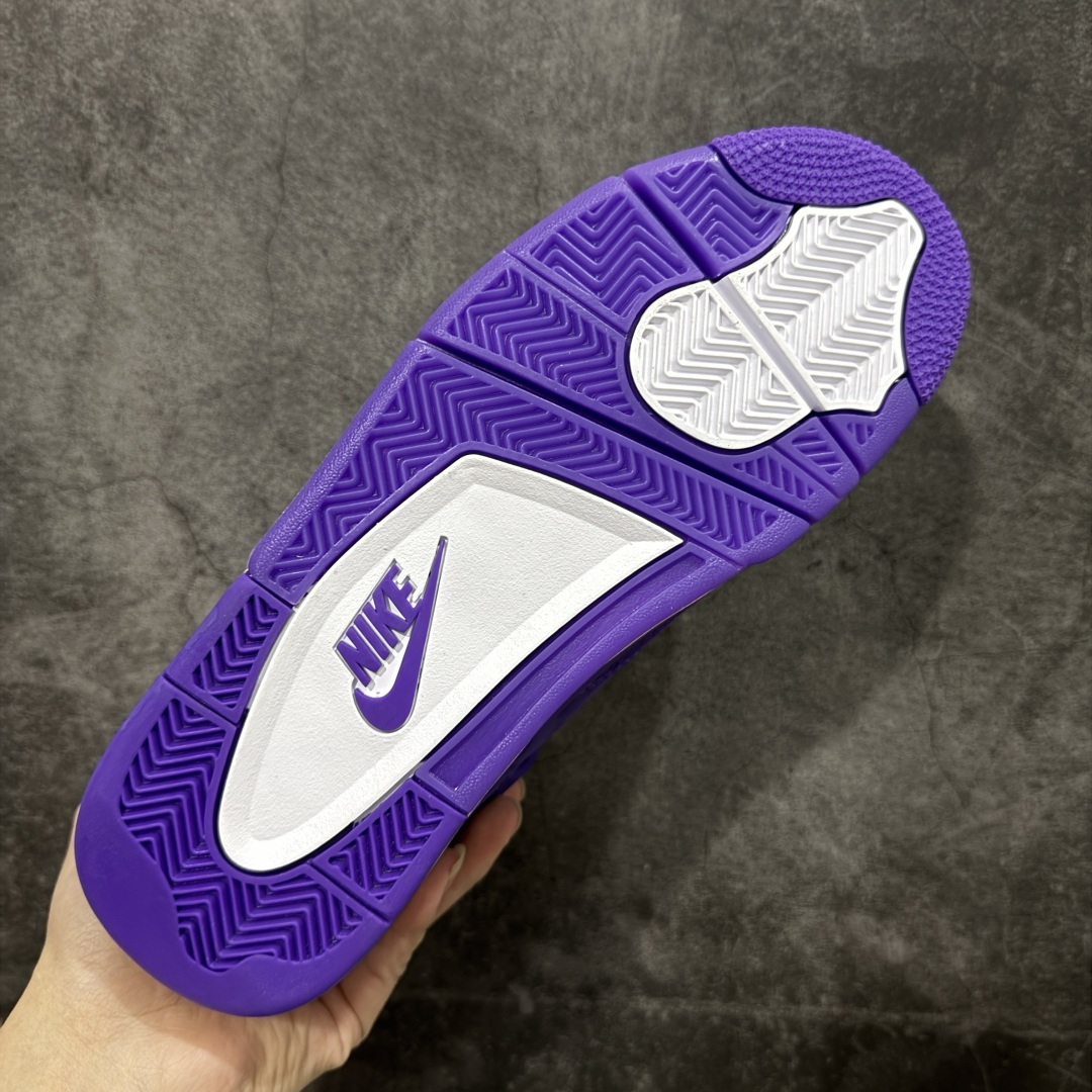 图片[9]-【美版GX纯原】Nigel Sylvester x Air Jordan AJ4 “Brick by Brick” 联名紫砖 货号：HF4340-500 全新批次 重点区分市面 真正砖面纹路 区别市面版本 正确细节 卡色无色差 GX原数据精心打造 原厂材质 超弹硅胶材质 内层不织布补强 补强为硅胶提供更强耐久性 避免断裂 圈内最强四代 独家外贸特供尺码含 45.5 48.5 耗时半年巨作 全套原纸板楦头开发 原厂特供皮料加持 确保原汁原味 完美呈现四代版型 一比一鞋头弧度高度鞋身弧度 数据细节工艺流程均保持原鞋一致 原厂TPU网格鞋带扣 正确内里网布 菱角分明不变形无多余毛边 柔软性质感一致于原鞋 市场唯一原厂鞋扣模具 背面可见隐藏注塑口 原厂织唛标 原厂飞人电绣工艺 尾指中部跳三针 独家绑鞋带手法 印刷中底布 四线拉帮 米色美纹纸贴合固定 进口港宝加持 后跟自然饱满 全鞋荧光划线卡点 追求极致完美 每一双都是工艺品 多重QC质检 超越公司货的品控标准 实实在在的免检产品 …… 尺码：40 40.5 41 42 42.5 43 44 44.5 45 46 47.5 48.5-选品中心