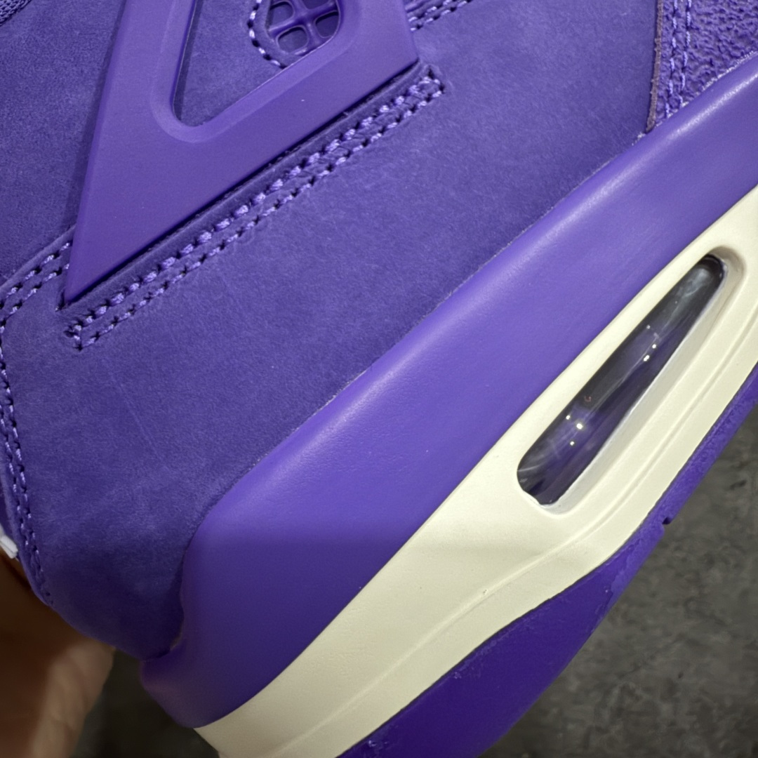 图片[3]-【美版GX纯原】Nigel Sylvester x Air Jordan AJ4 “Brick by Brick” 联名紫砖 货号：HF4340-500 全新批次 重点区分市面 真正砖面纹路 区别市面版本 正确细节 卡色无色差 GX原数据精心打造 原厂材质 超弹硅胶材质 内层不织布补强 补强为硅胶提供更强耐久性 避免断裂 圈内最强四代 独家外贸特供尺码含 45.5 48.5 耗时半年巨作 全套原纸板楦头开发 原厂特供皮料加持 确保原汁原味 完美呈现四代版型 一比一鞋头弧度高度鞋身弧度 数据细节工艺流程均保持原鞋一致 原厂TPU网格鞋带扣 正确内里网布 菱角分明不变形无多余毛边 柔软性质感一致于原鞋 市场唯一原厂鞋扣模具 背面可见隐藏注塑口 原厂织唛标 原厂飞人电绣工艺 尾指中部跳三针 独家绑鞋带手法 印刷中底布 四线拉帮 米色美纹纸贴合固定 进口港宝加持 后跟自然饱满 全鞋荧光划线卡点 追求极致完美 每一双都是工艺品 多重QC质检 超越公司货的品控标准 实实在在的免检产品 …… 尺码：40 40.5 41 42 42.5 43 44 44.5 45 46 47.5 48.5-选品中心
