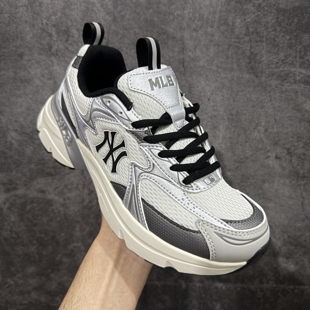 【纯原版】韩国洋基队NY大标潮流老爹鞋MLB小白鞋复古轻便增高运动鞋新款绑带时尚潮流百搭原材料打造 原楦