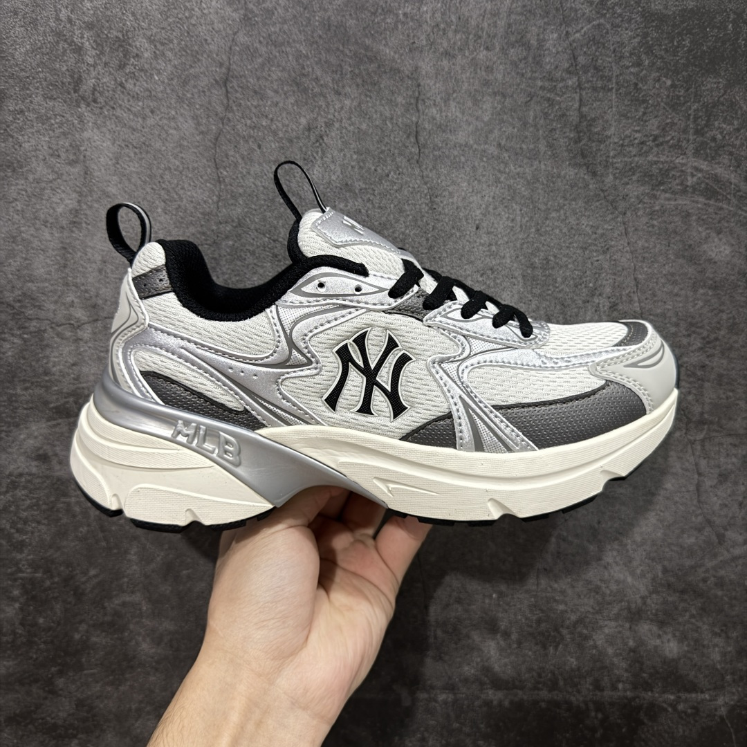 【纯原版】韩国洋基队NY大标潮流老爹鞋MLB小白鞋复古轻便增高运动鞋新款绑带时尚潮流百搭原材料打造 原楦