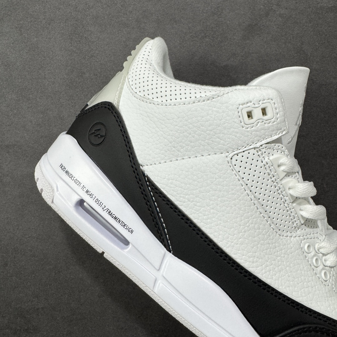 图片[6]-【纯原特价】Fragment Design x Jordan Air Jordan 3 SP 藤原浩 中帮 复古篮球鞋 男女同款 黑白 货号：DA3595-100 尺码：36-45 半 编码：YBB200210-选品中心