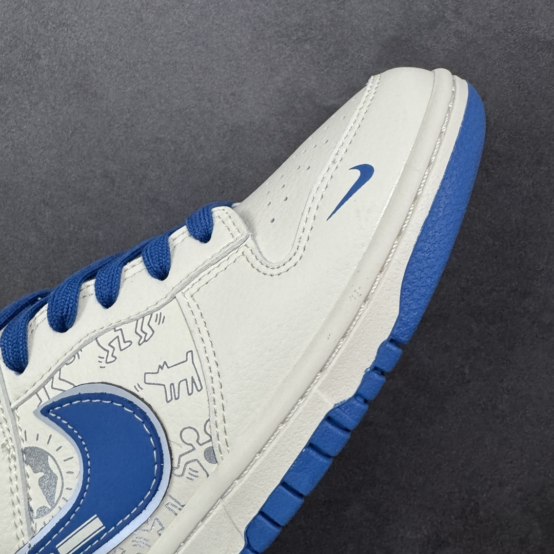 【纯原】高端定制Nike SB Dunk Low “Superme联名------奶白蓝渡鸦” 高端定制