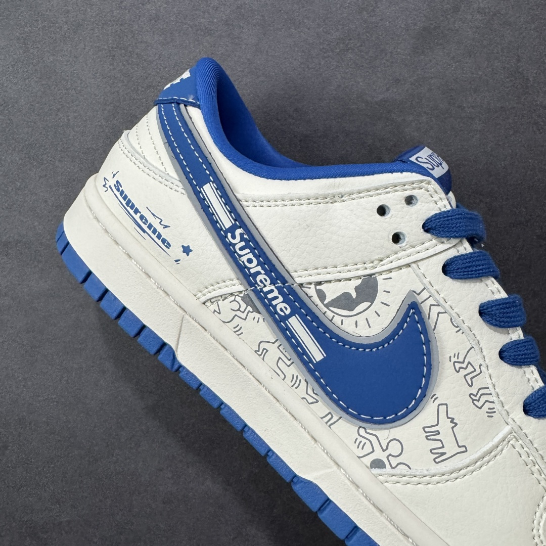 【纯原】高端定制Nike SB Dunk Low “Superme联名------奶白蓝渡鸦” 高端定制