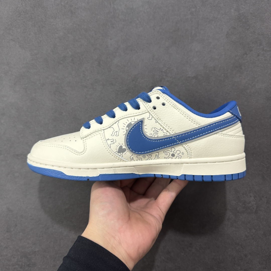 【纯原】高端定制Nike SB Dunk Low “Superme联名------奶白蓝渡鸦” 高端定制