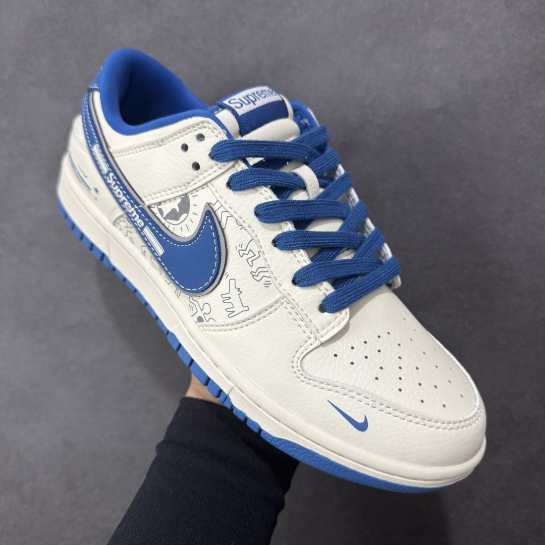 【纯原】高端定制Nike SB Dunk Low “Superme联名------奶白蓝渡鸦” 高端定制
