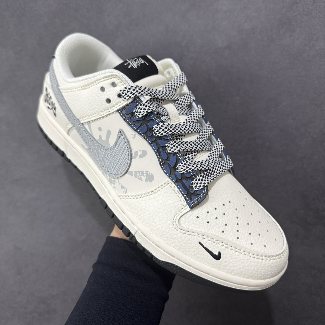 【纯原】Nike SB Dunk Low“斯图西联名——泼墨米白” 周年高端定制 低帮休闲板鞋 定制鞋盒
