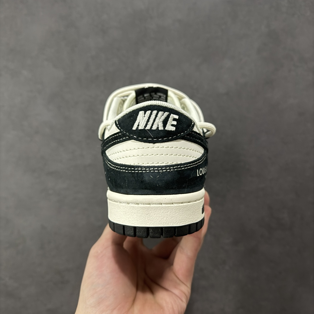 【纯原】Nike SB Dunk Low“LV联名——黑涂鸦抽绳” 周年高端定制 低帮休闲板鞋 定制鞋盒