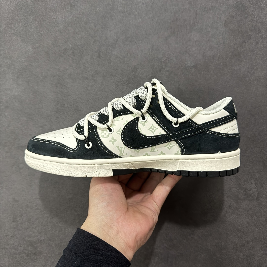 【纯原】Nike SB Dunk Low“LV联名——黑涂鸦抽绳” 周年高端定制 低帮休闲板鞋 定制鞋盒