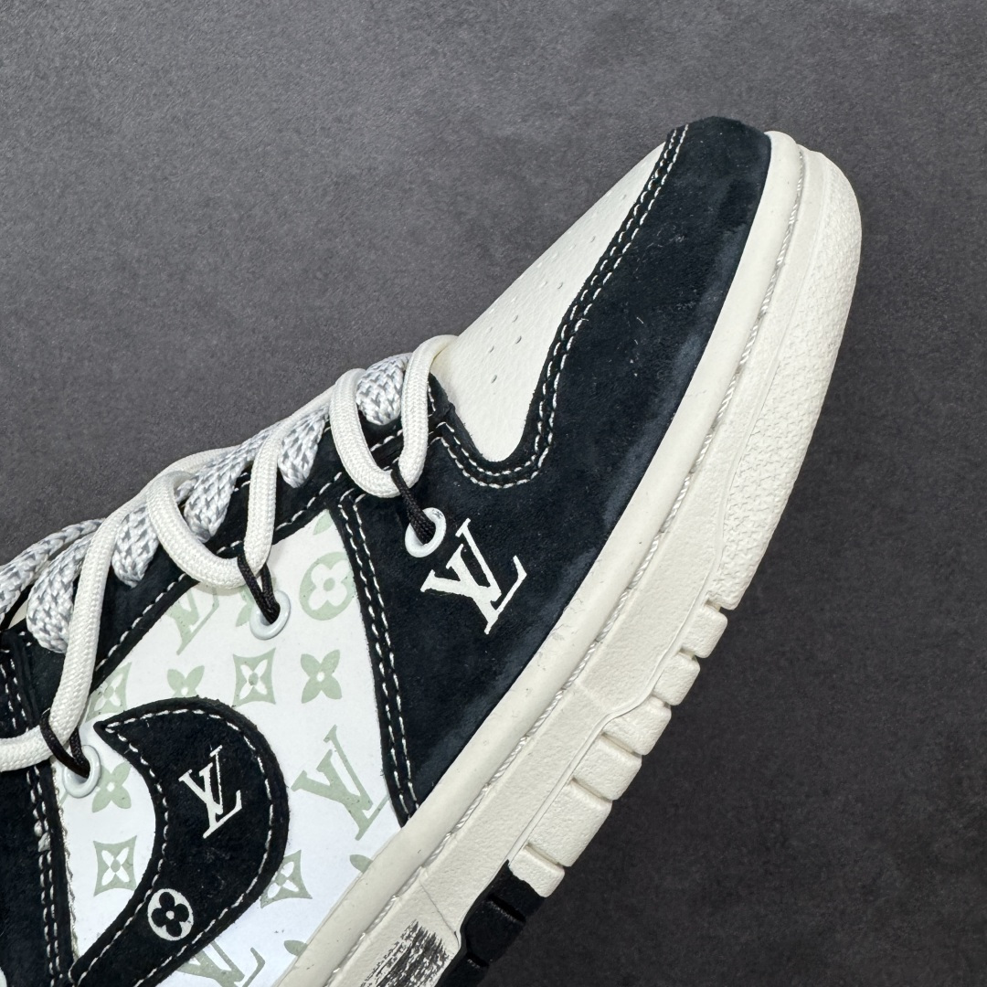 【纯原】Nike SB Dunk Low“LV联名——黑涂鸦抽绳” 周年高端定制 低帮休闲板鞋 定制鞋盒