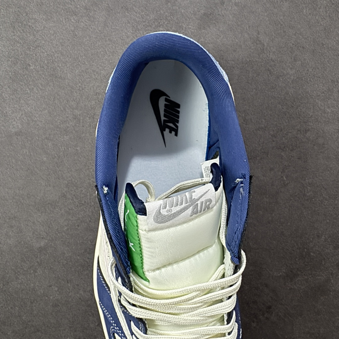 【纯原】Travis Scott x Jordan 1 Low “斯图西联名——扎染米蓝牛仔” 高端定制