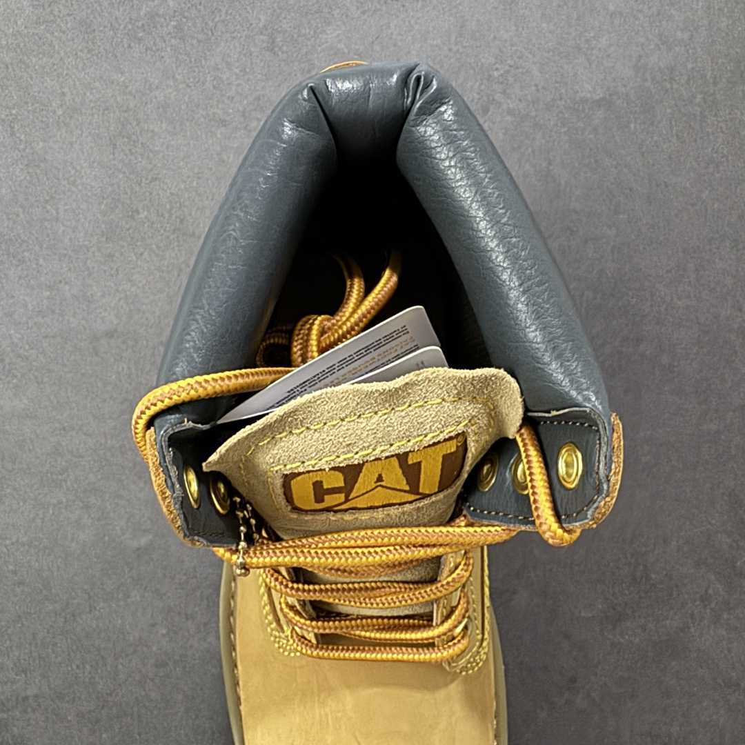 图片[7]-【公司级】2024ss秋冬新款CAT/卡特 硬汉推土机品牌经典百搭户外休闲大黄靴系列 广东大厂品质 常年主打 时尚潮流搭配 面料釆用意大利进口麂牛皮 全鞋真牛皮材料 大底到五金都是代工厂原材料制作 好货不杀猪 首单质量严格把控 全套官网统一包装 今年冬季防寒户外专用 日常随意搭配 型男必备 货号： P723789 尺码：39 40 41 42 43 44 (皮鞋码)-选品中心