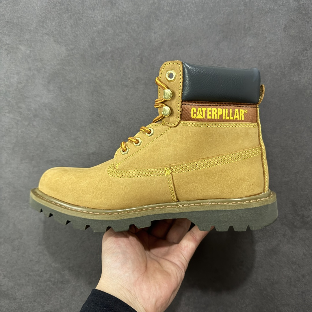 图片[2]-【公司级】2024ss秋冬新款CAT/卡特 硬汉推土机品牌经典百搭户外休闲大黄靴系列 广东大厂品质 常年主打 时尚潮流搭配 面料釆用意大利进口麂牛皮 全鞋真牛皮材料 大底到五金都是代工厂原材料制作 好货不杀猪 首单质量严格把控 全套官网统一包装 今年冬季防寒户外专用 日常随意搭配 型男必备 货号： P723789 尺码：39 40 41 42 43 44 (皮鞋码)-选品中心