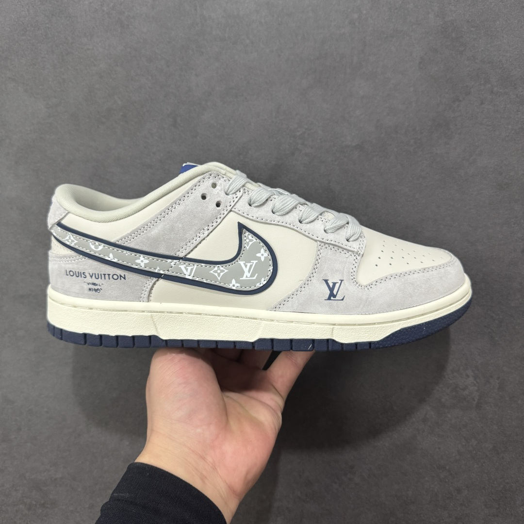 【纯原】Nike SB Dunk Low“ LV联名—雾霾蓝” 周年高端定制 低帮休闲板鞋 定制鞋盒 大