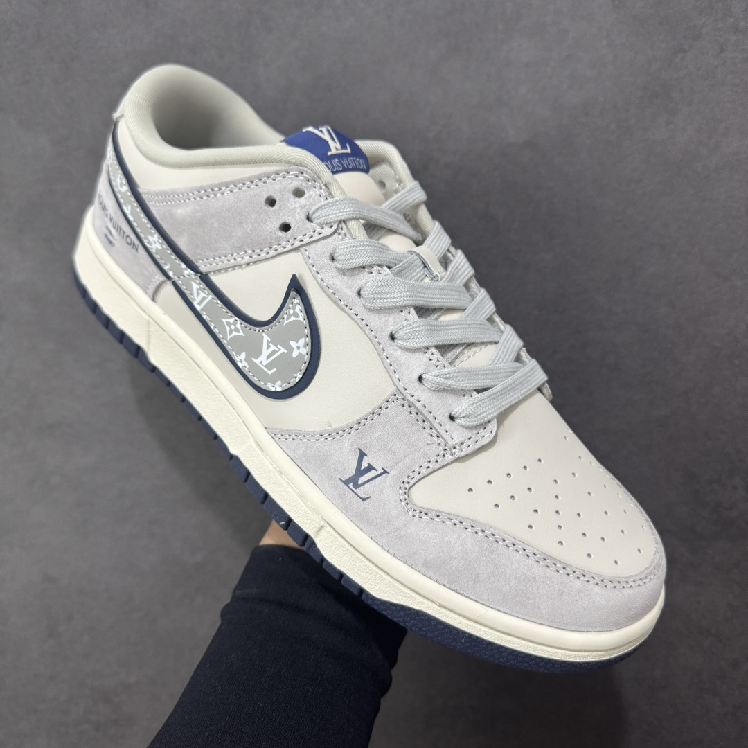 【纯原】Nike SB Dunk Low“ LV联名—雾霾蓝” 周年高端定制 低帮休闲板鞋 定制鞋盒 大