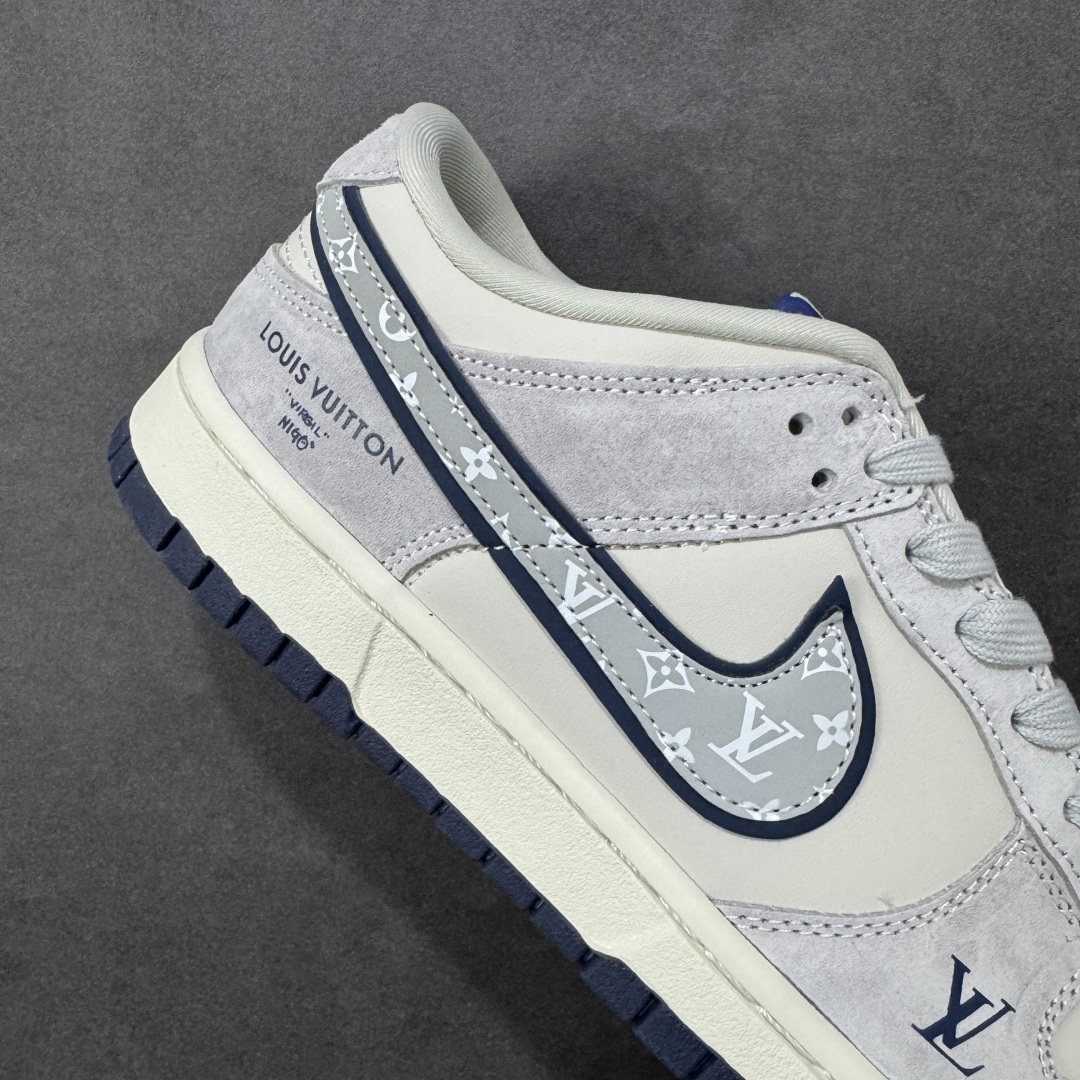 【纯原】Nike SB Dunk Low“ LV联名—雾霾蓝” 周年高端定制 低帮休闲板鞋 定制鞋盒 大