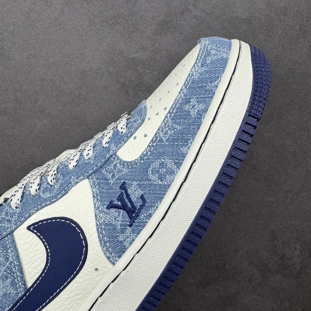 图片[5]-【定制版】NIke Air Force 1 \’07 Low “LV联名–经典蓝牛仔” 空军一号低帮 运动鞋 休闲鞋 折边针车 工艺难度大 原楦头原纸板 高端定制鞋盒 原厂鞋底 超高清洁度 细节完美 货号：NH0601-578 尺码：36 36.5 37.5 38 38.5 39 40 40.5 41 42 42.5 43 44 44.5 45 编码：HXSB310320-选品中心
